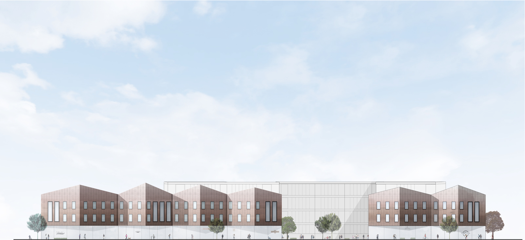 Elevation drawing of a proposed student housing scheme copy